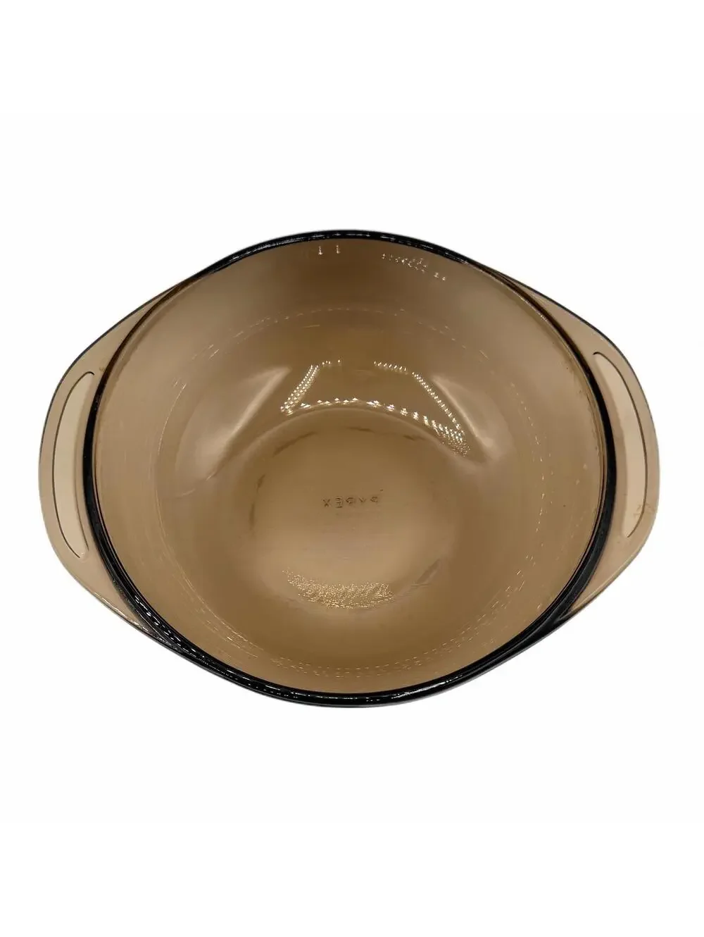 Vintage Pyrex Amber 1.5QT Glass Casserole Dish & Lid with Chrome Serving Cradle